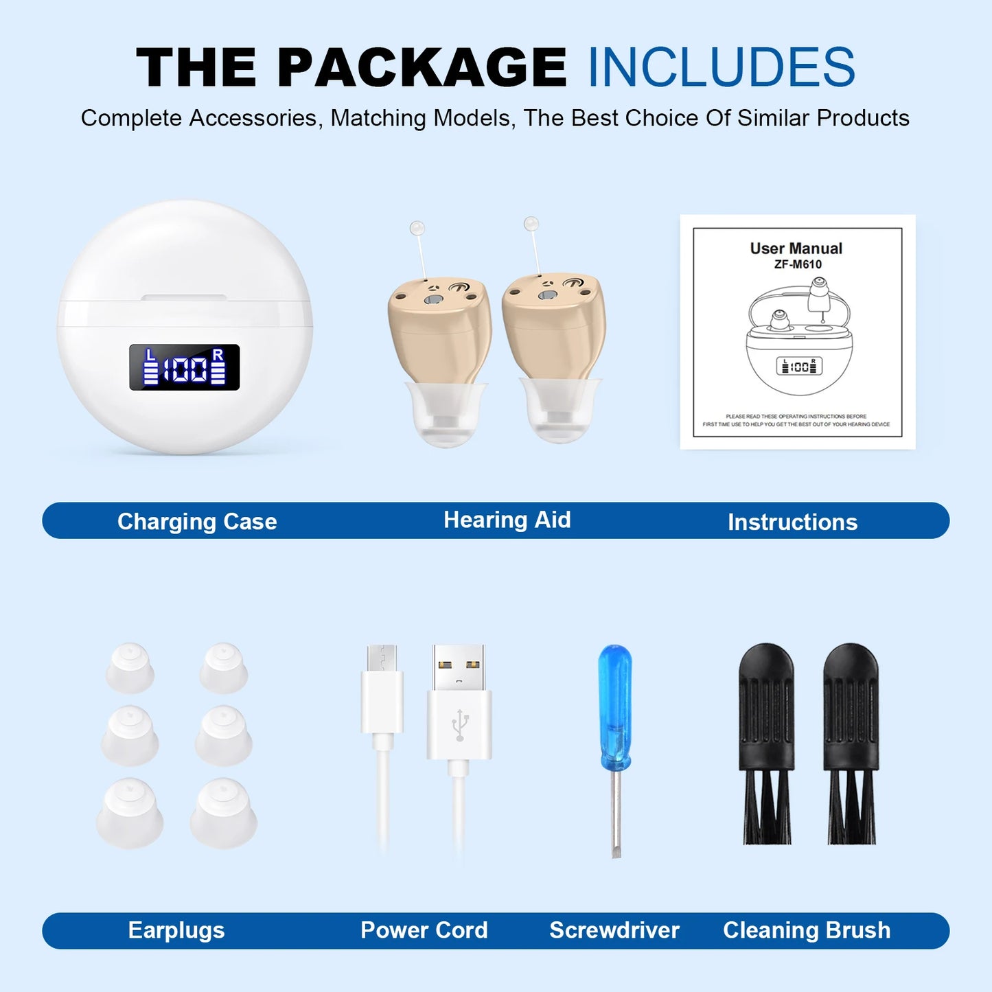 KFCOPTEE Mini In Ear Hearing Amplifier With Adjustable Volume
