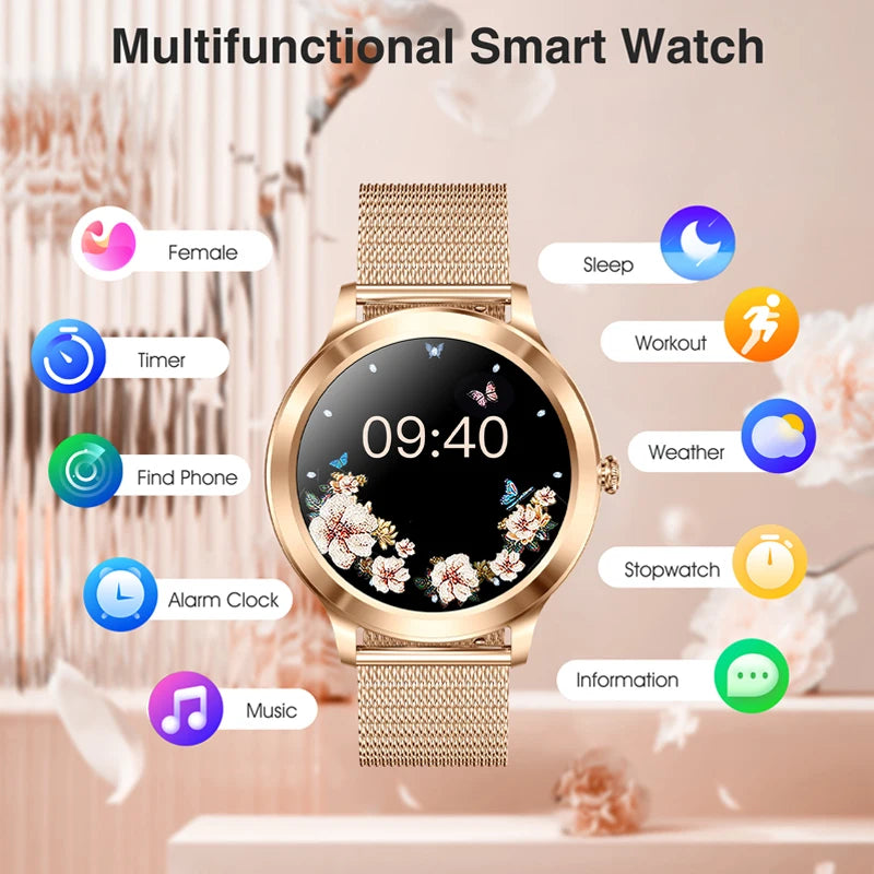 INNOFOVO Women's Smart Watch Fitness Tracker With Wireless Calling