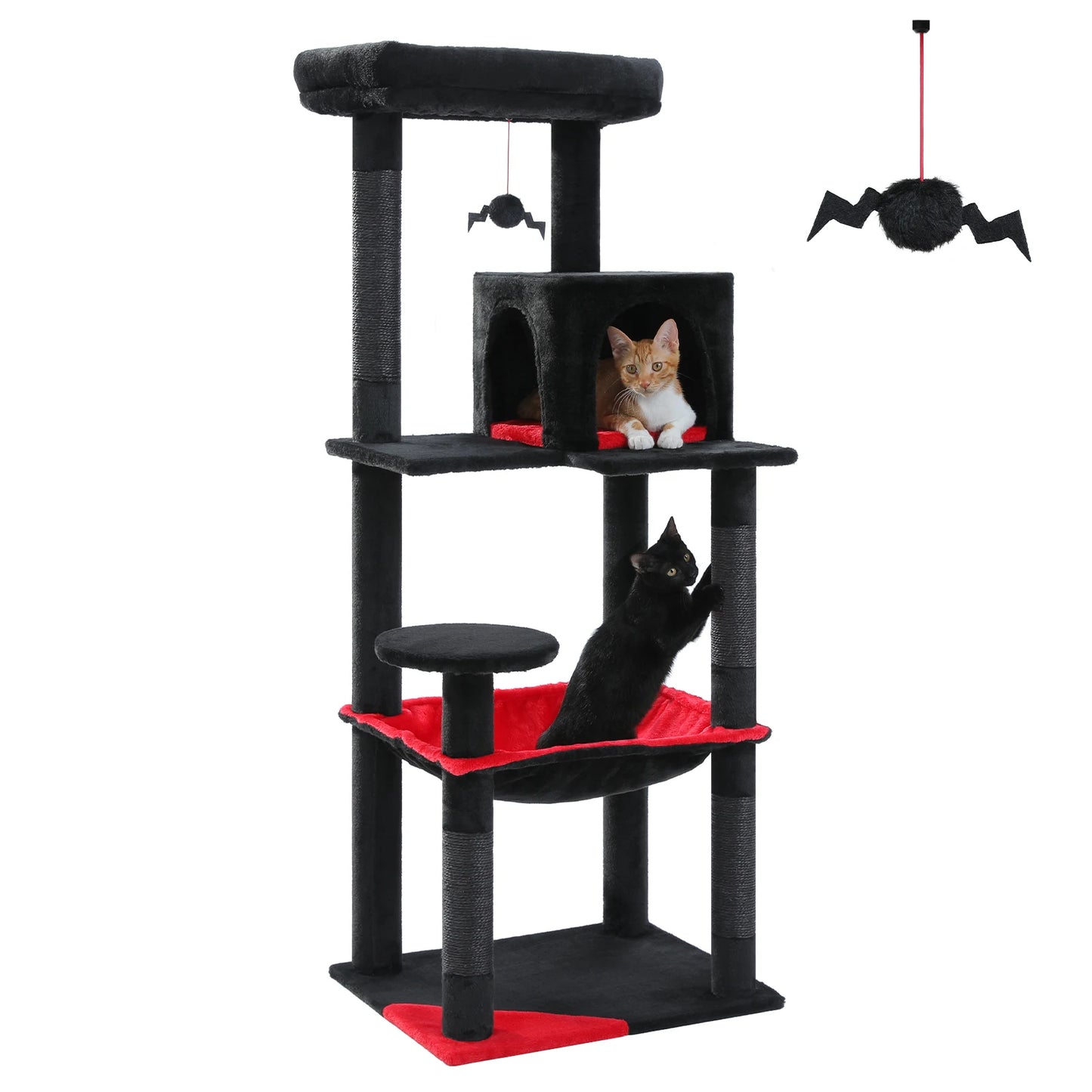 PAWZ Road 5 Level Indoor Cat Tree With Large Hammock And Scratching Posts