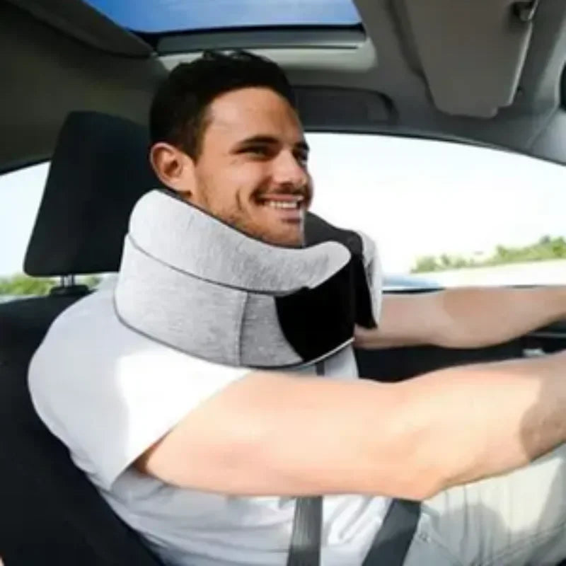 NONECN Travel Neck Pillow Memory Foam U Shape Auto Headrest