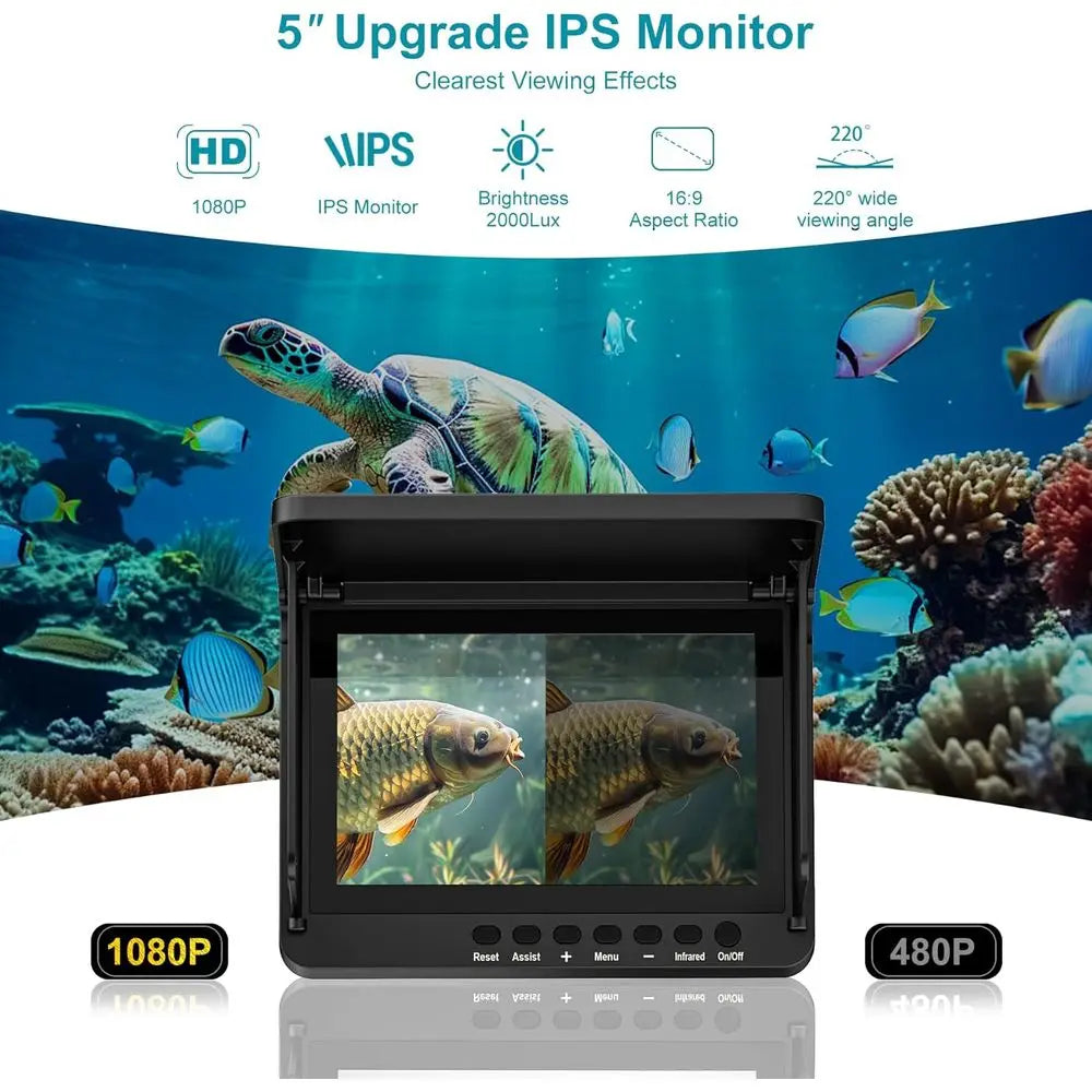 HD Underwater Fishing Camera With Night Vision And 100ft Cable