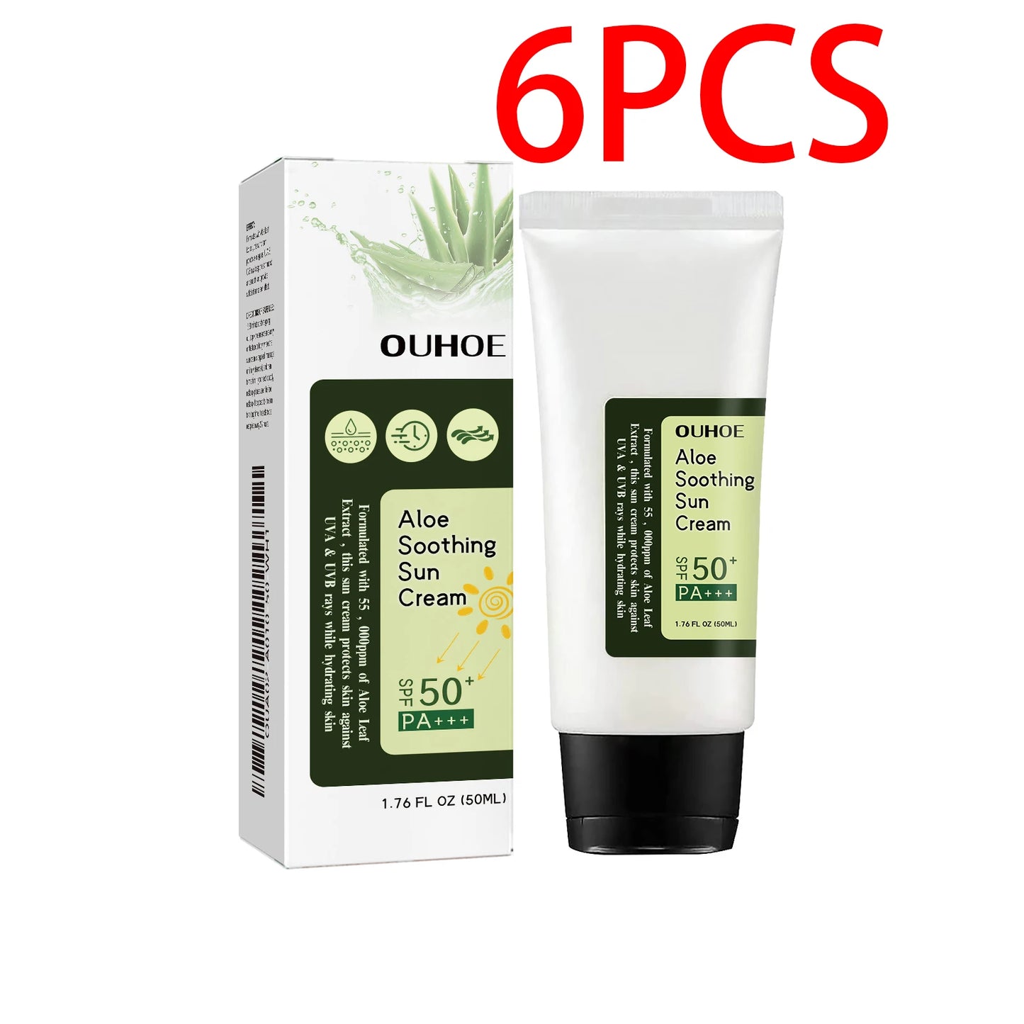 Ouhoe Aloe Vera Protective Cream SPF 50+ Sunscreen Daily