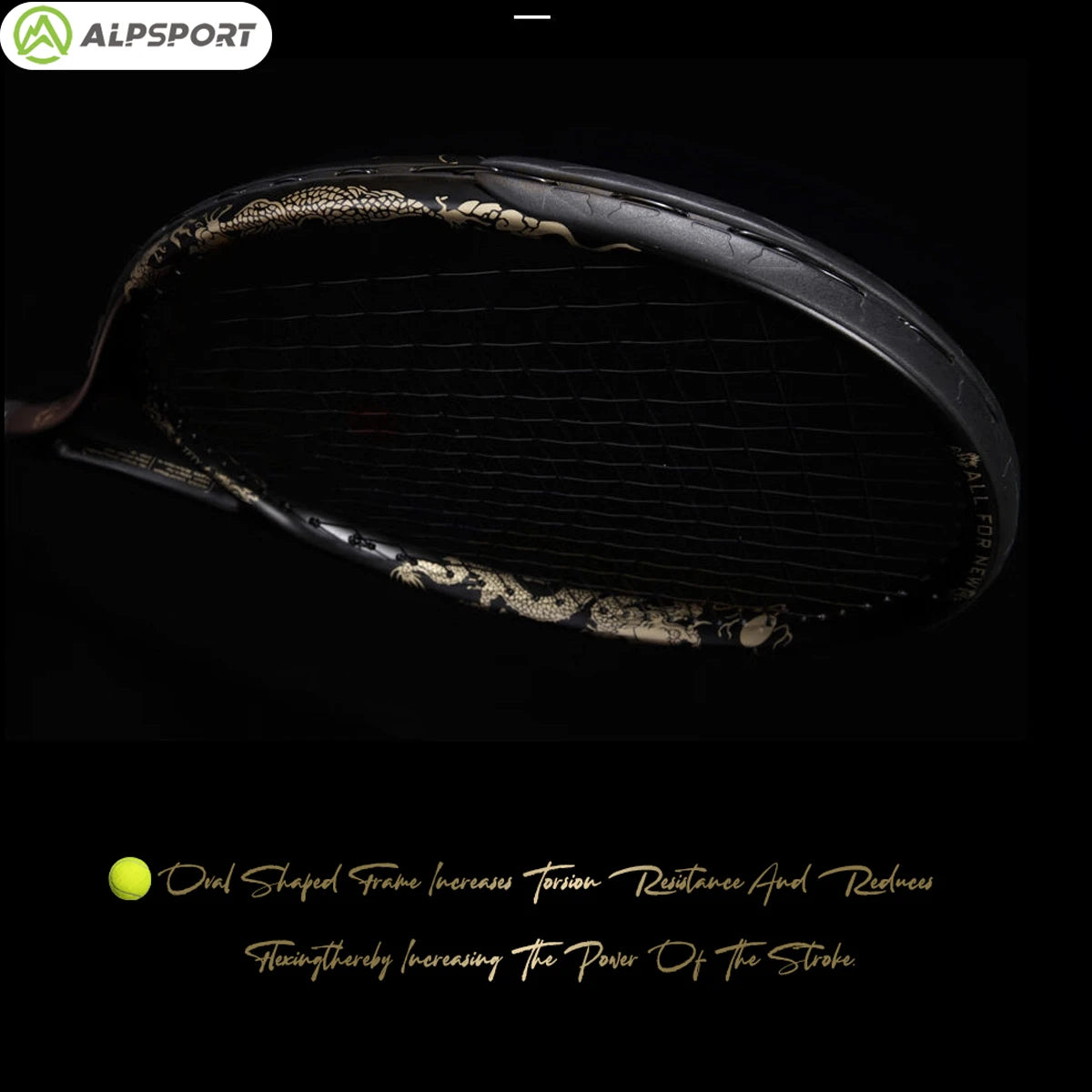 ALPSPORT JL Carbon Fiber Tennis Racket For Students And Teens