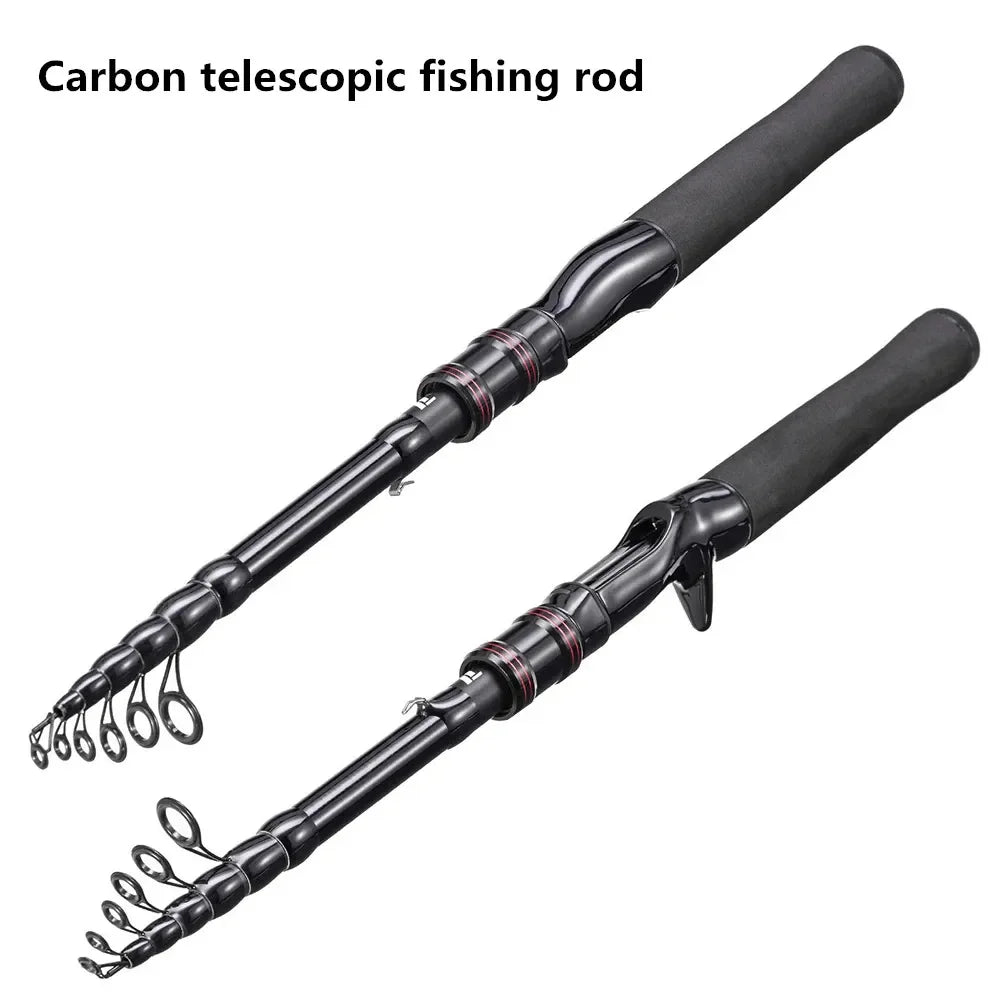 SHIQIAN Telescopic Carbon Fishing Rod With Spinning Grip