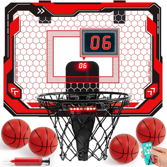 Joyfy Mini Indoor Basketball Hoop With Lights And Scoreboard