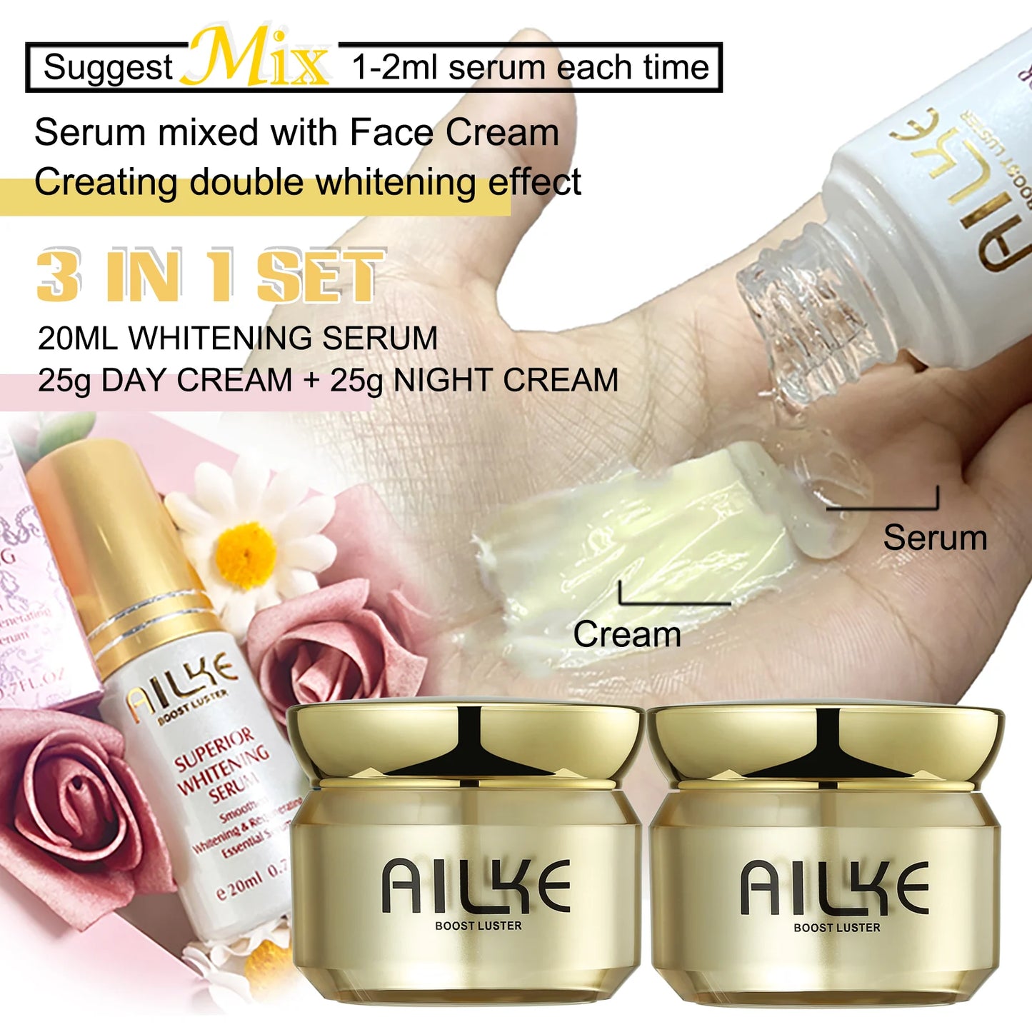 AILKE Whitening Moisturizing Facial Cream for Dark Spots