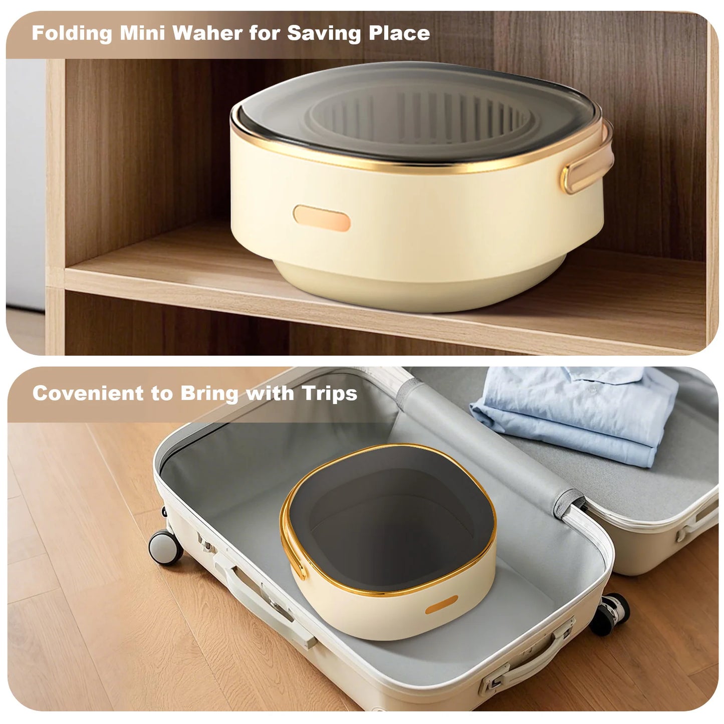 ACEKOOL Fully Automatic Portable Washing Machine With Spin Dryer