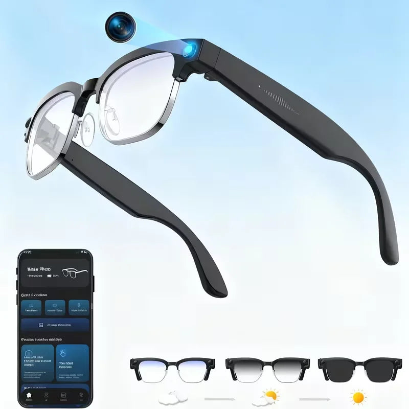 Giinova 800W Smart Video Glasses With Camera 1080P HD Recording