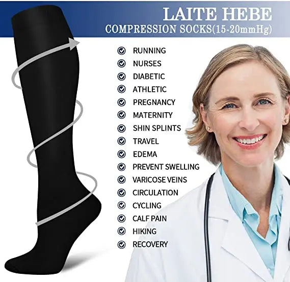 Compression Socks for Travel and Sports with Daily Support