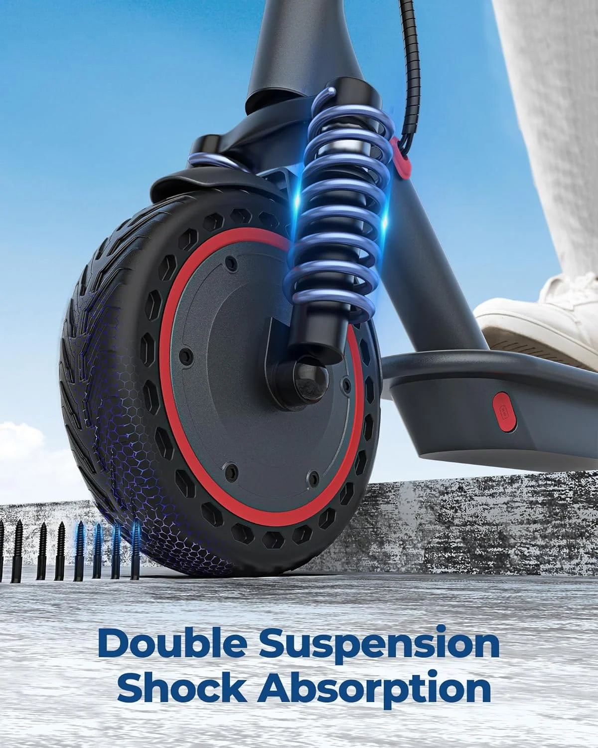 AOVOPRO AP07 Electric Scooter With Dual Shock Absorption