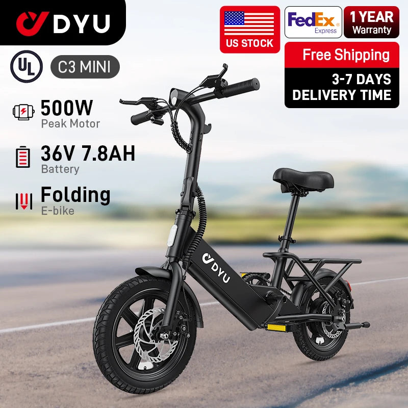 DYU C3 Electric Bicycle 500W Peak Motor