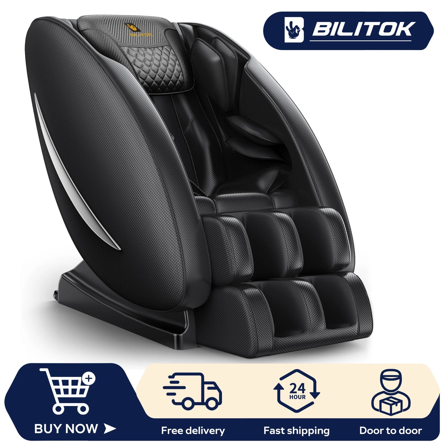 BILITOK Massage Chair Recliner With Zero Gravity Heating Bluetooth