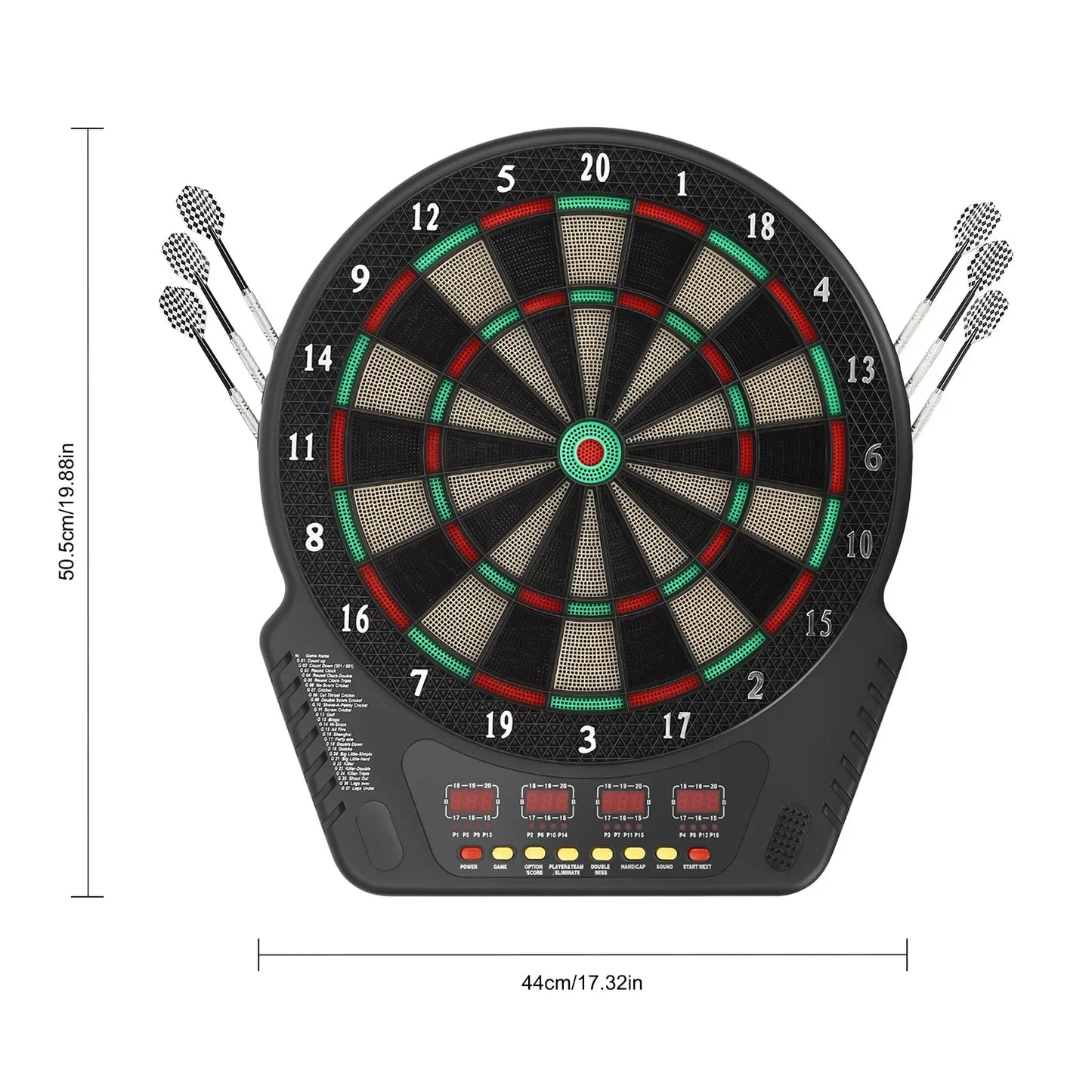 Hign-concerned Electronic Dart Board With 27 Games And Darts