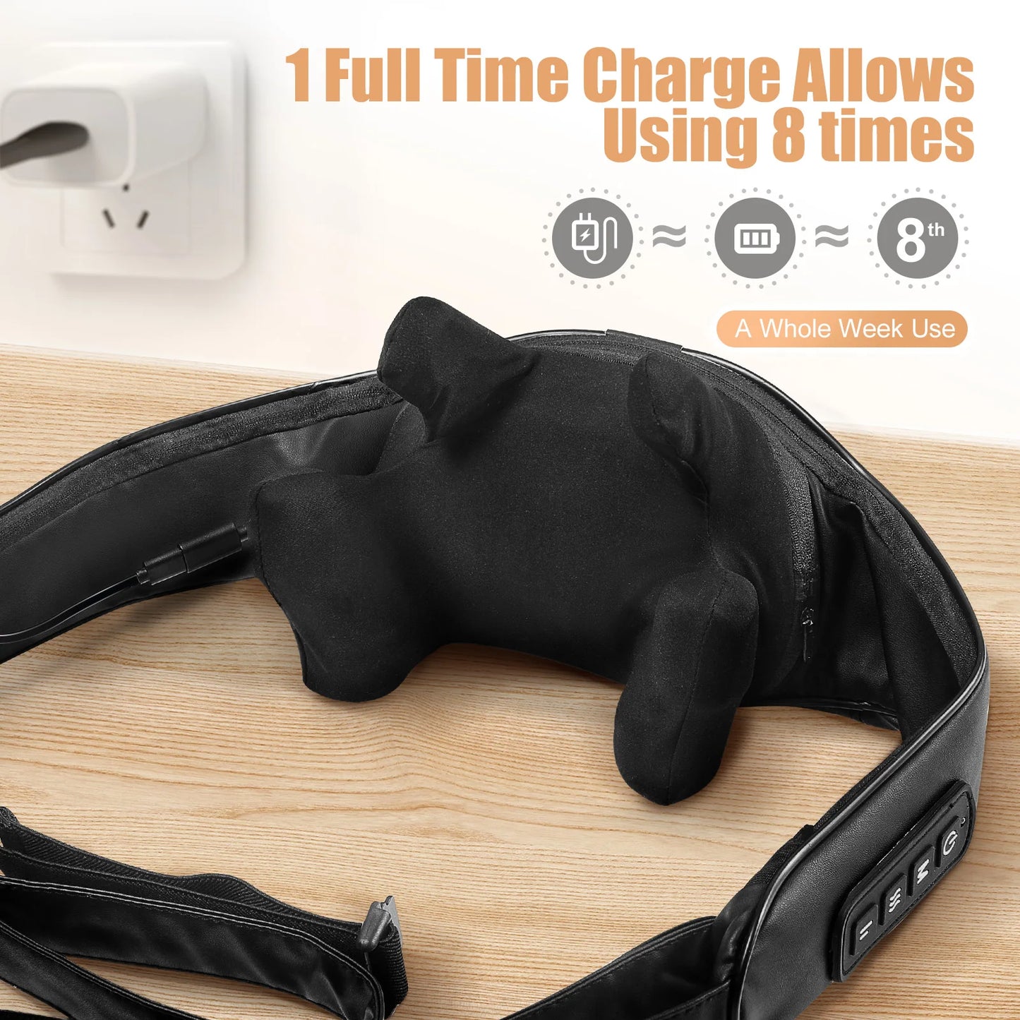 MASGREE Shiatsu Back Neck Massager With Heat And Cordless
