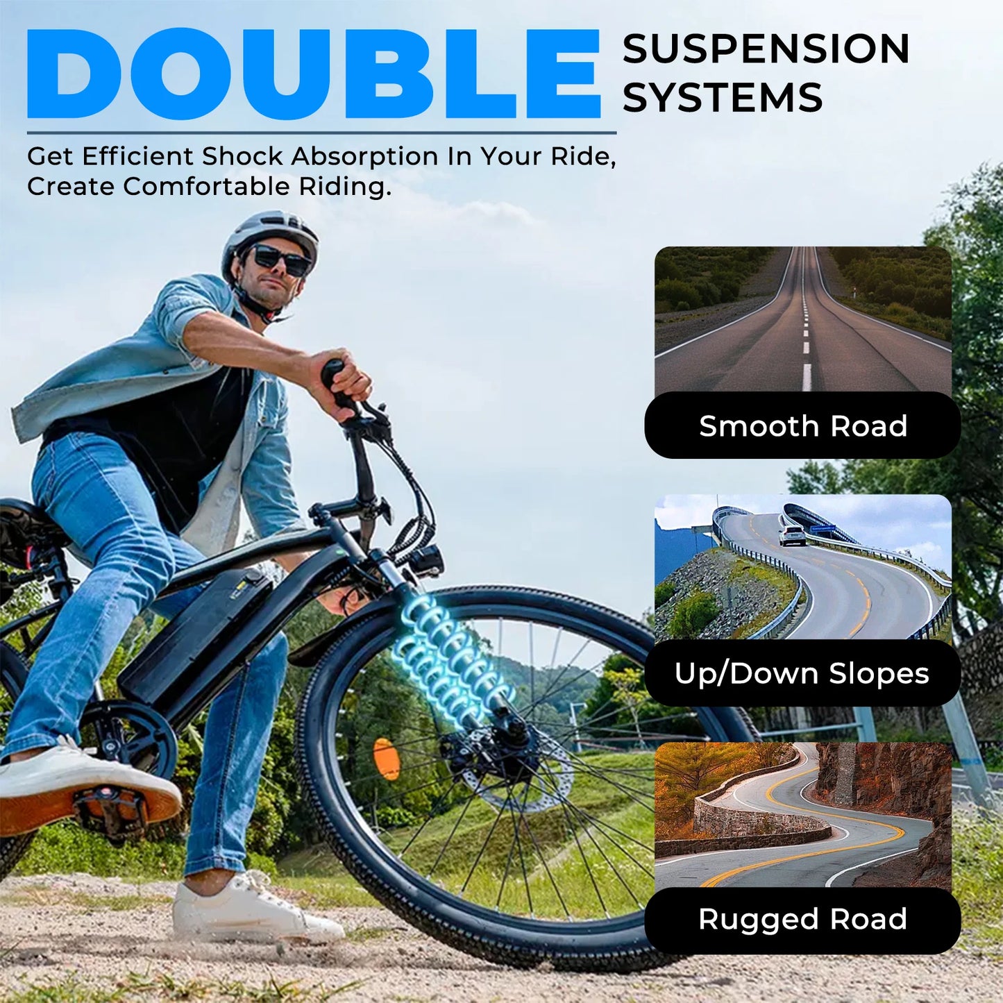 Terrosor Electric Fat Tire Mountain Bike 350W Peak Ebike