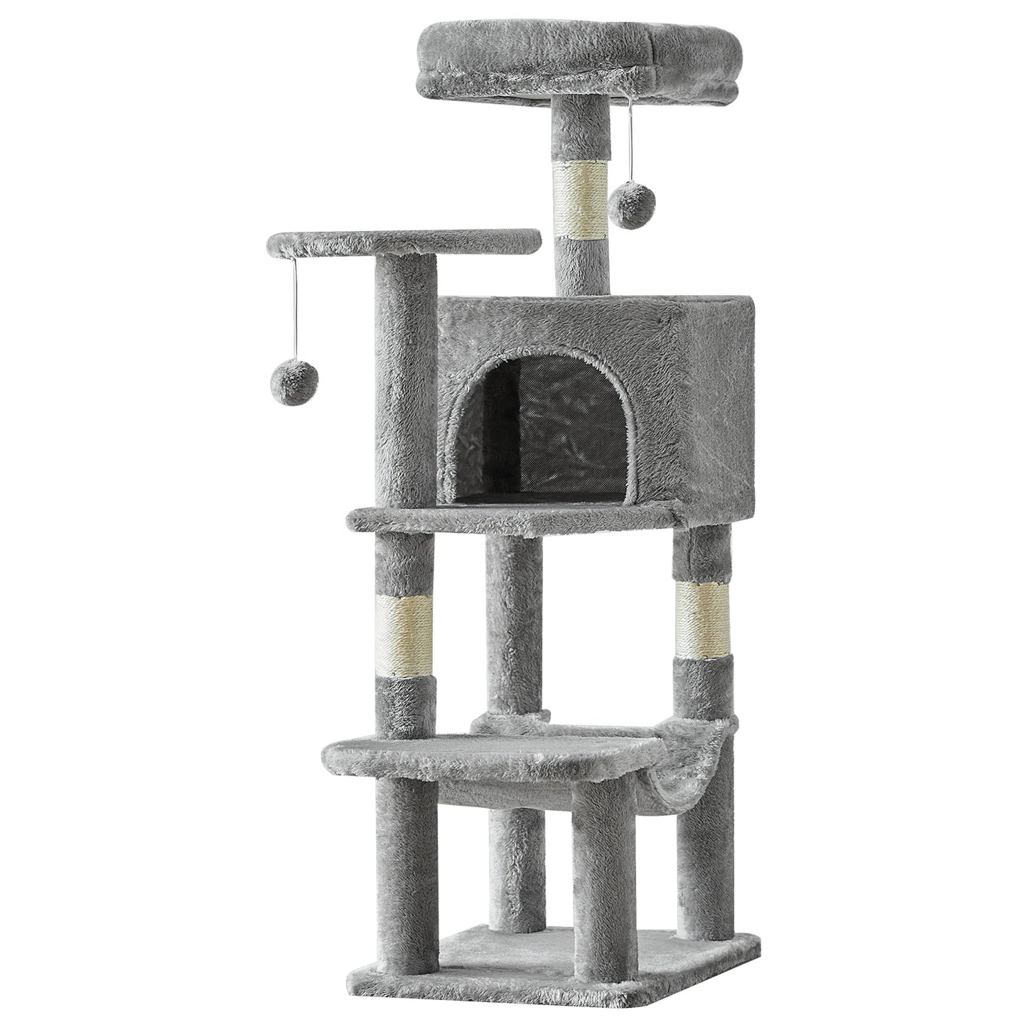 JHK Cat Tree Multi Cat Climbing Tower Sisal Scratching Posts