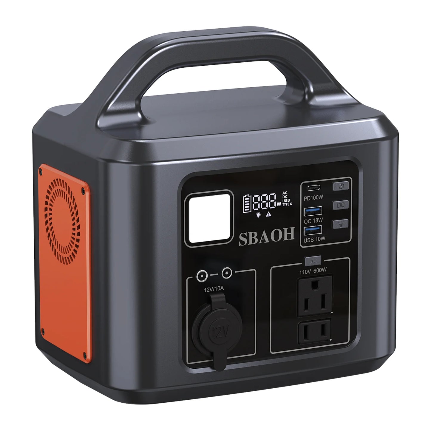 600W 538Wh Solar Generator with AC Outlets/100W PD USB-C/QC3.0/Car Charger for Camping & Emergency Power Backup P605