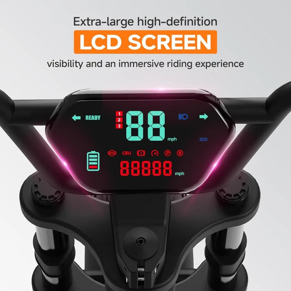 Electric Bike for Adults 1500W Moped Style Fat Tire Ebike