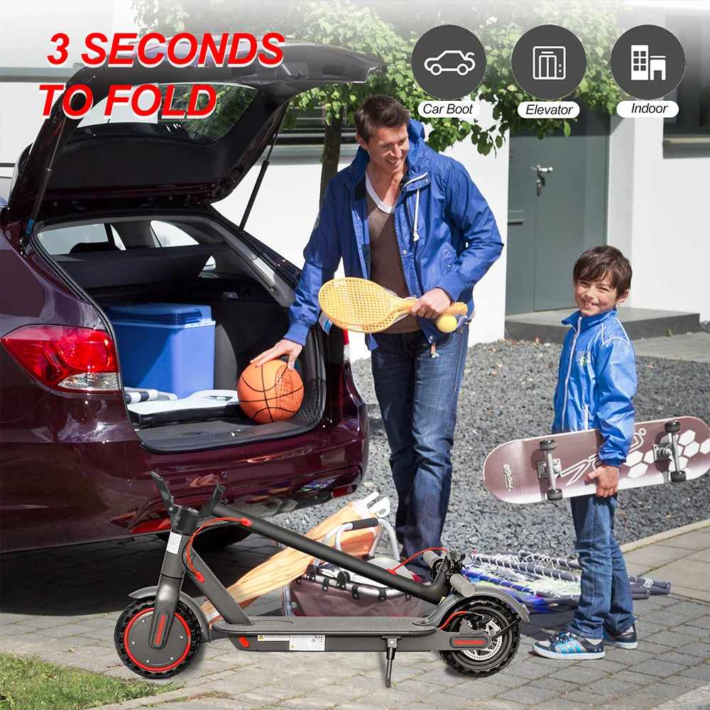 AOVOPRO ES80 350W Electric Scooter 10.5Ah 19mph Max Speed Smart APP Control 21miles Max Range Foldable E-Scooter for Adult
