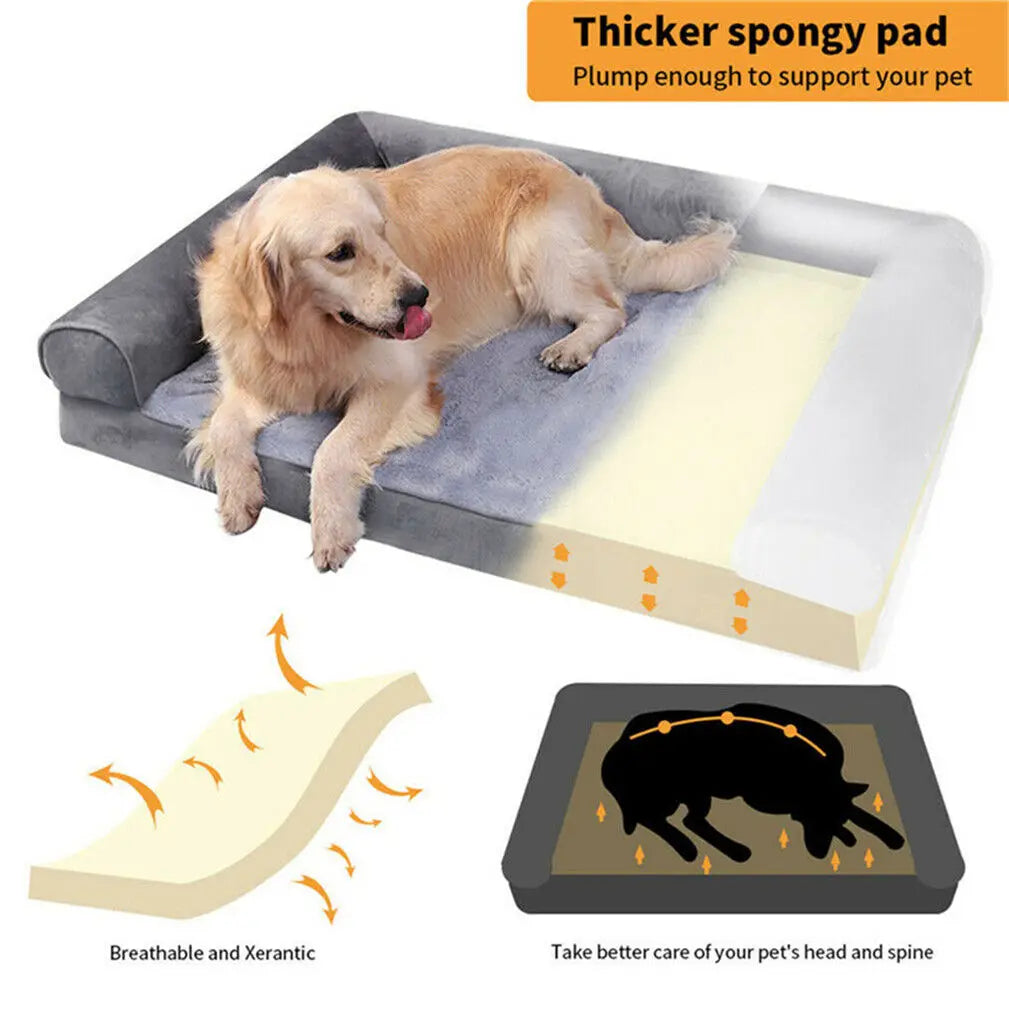 BINGOPAWCN Orthopedic Dog Bed Cushioned Mattress with Removable Cover