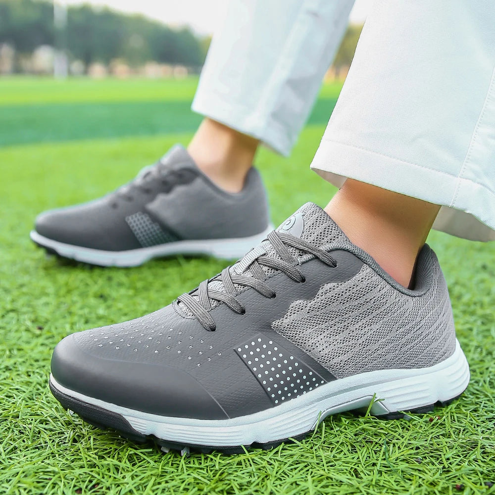 Lenox Men Golf Shoes Professional Spikes Anti Slip Footwear
