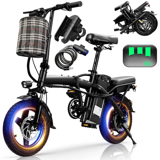HEZZO Folding Electric Bike With 400W Motor And Removable Battery