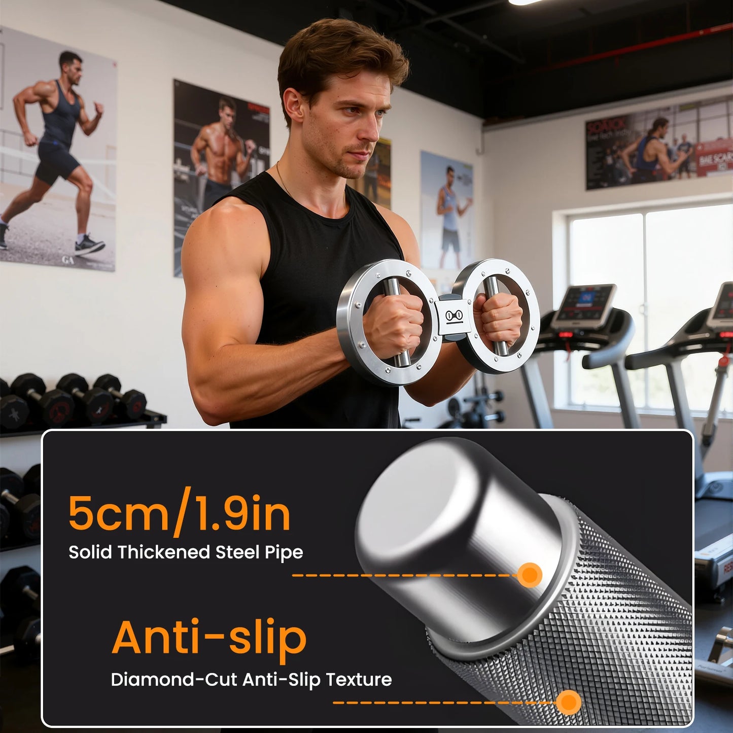 Rotator Machine Multifunctional Grip Strength Trainer Adjustable Exerciser