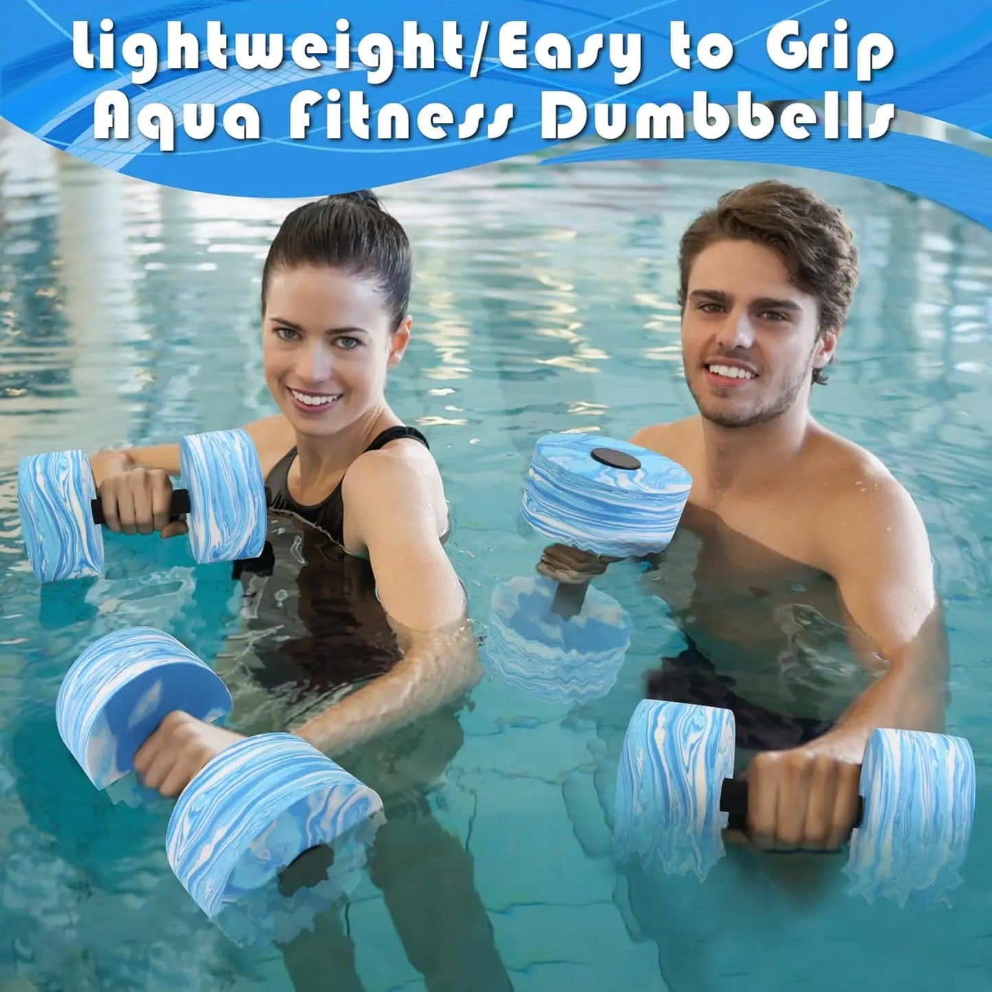 Aqua Dumbbells High Density EVA Foam for Water Aerobics