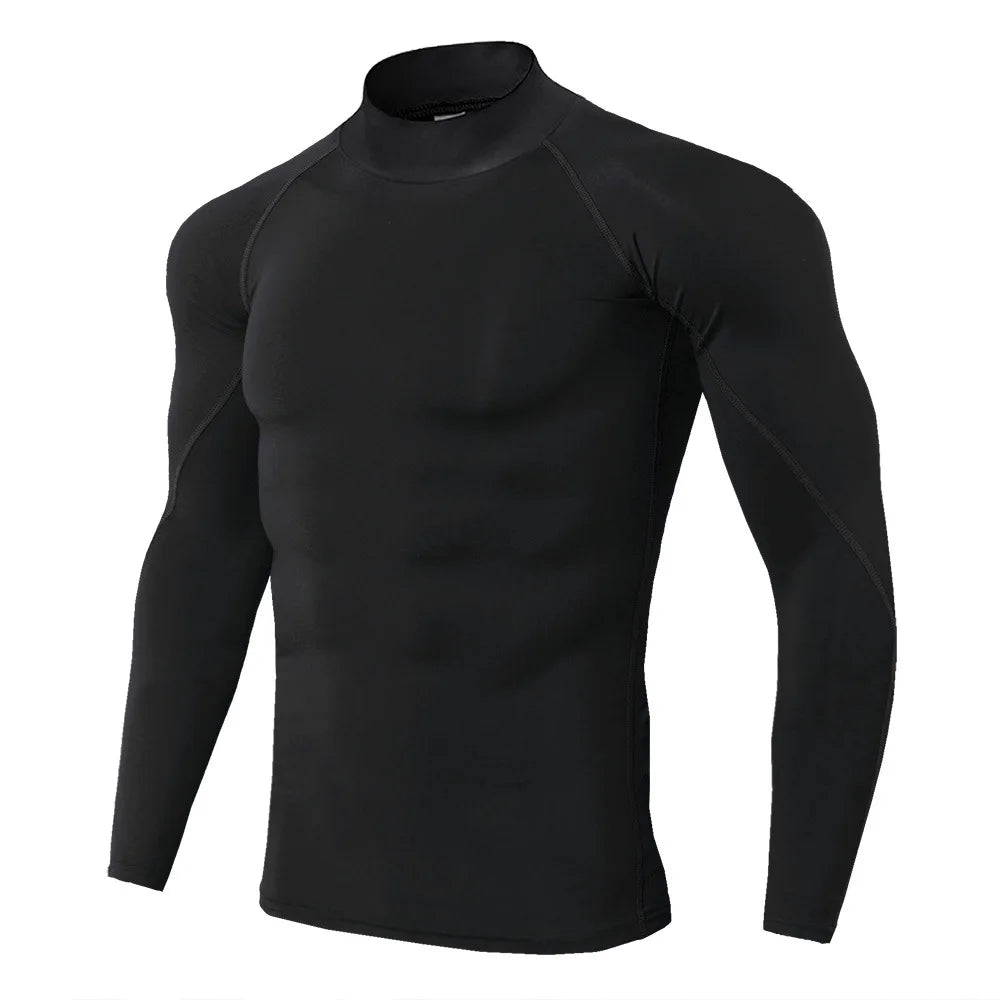 Men Quick Dry Sport T Shirt Long Sleeve Compression Top