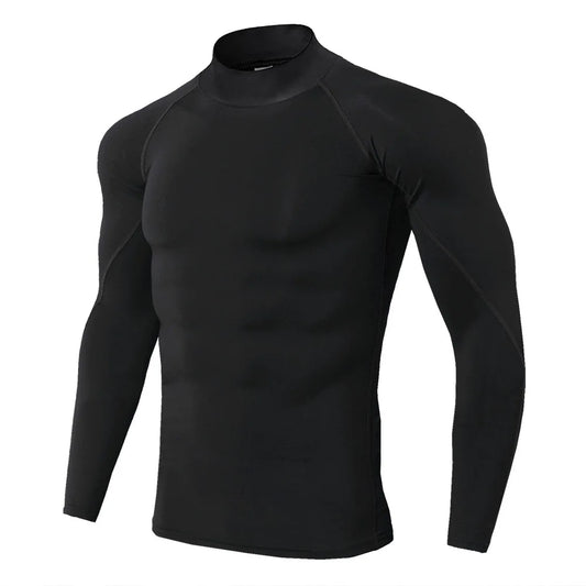 Men Quick Dry Sport T Shirt Long Sleeve Compression Top