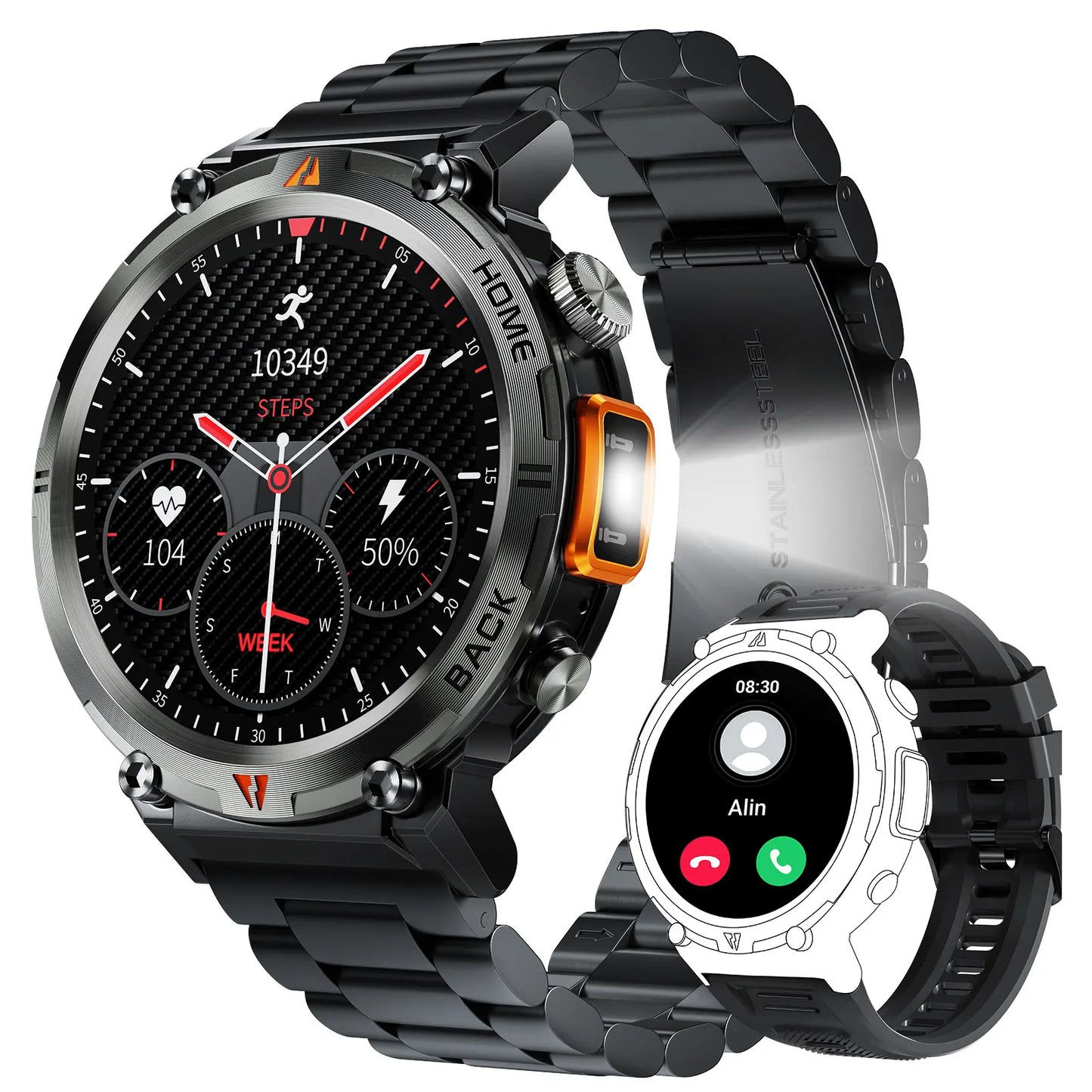 LaNikar KE3 Bluetooth Call Smart Watch Men With Touch Screen