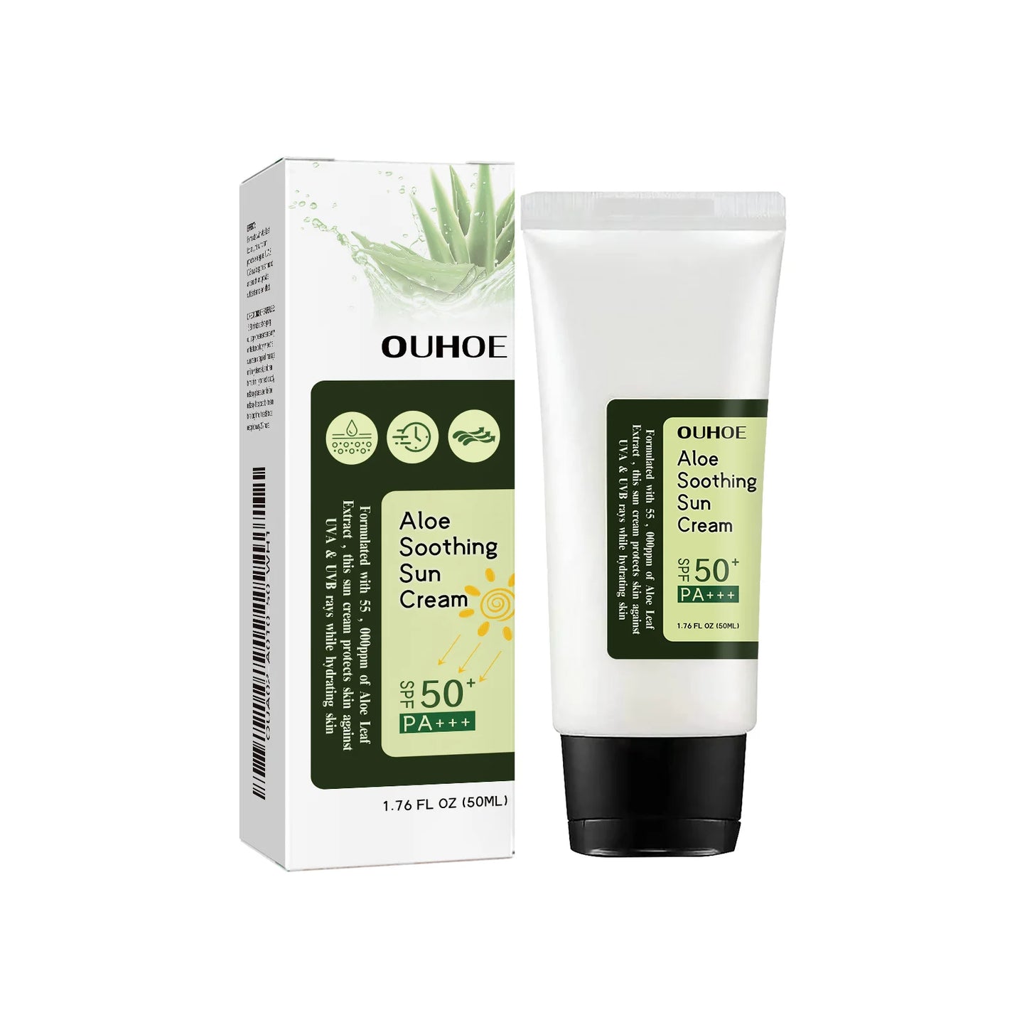 Ouhoe Aloe Vera Protective Cream SPF 50+ Sunscreen Daily
