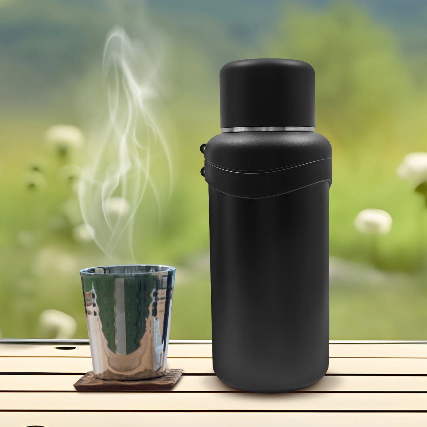 NONEDrinkware Vacuum Insulated Water Bottle for Outdoors and Car