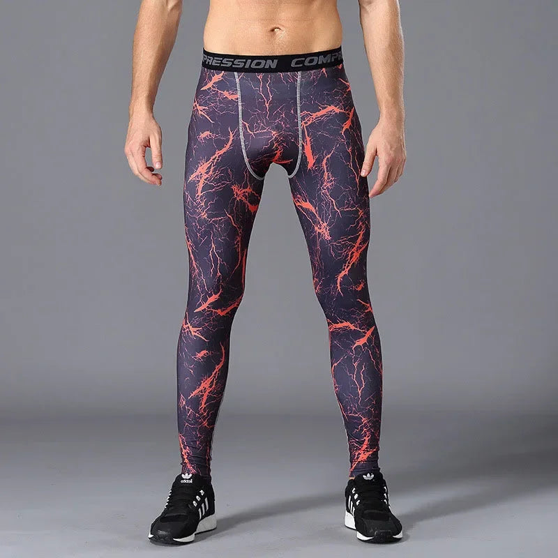 Men Camouflage Running Leggings Quick Dry Training Tights