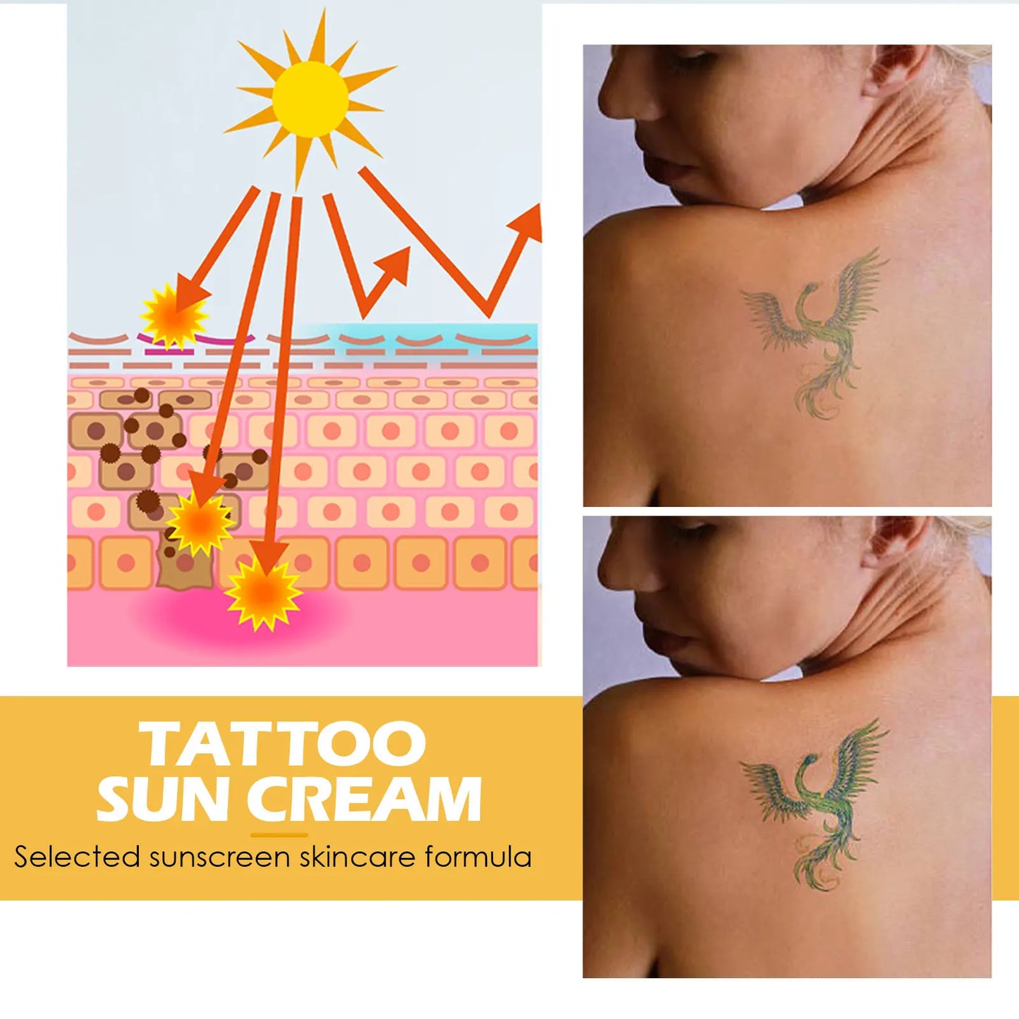 EELHOE Tattoo Care Cream Sunscreen For Ink Protection