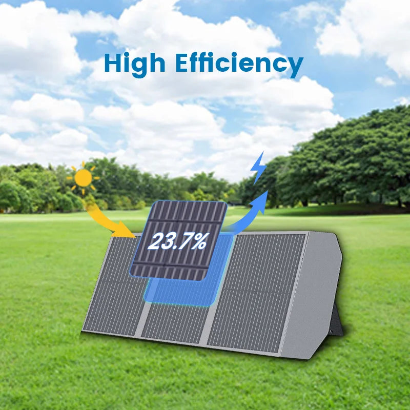 Ctolity Foldable Solar Panel, 400W / 200W / 100W / 54W Solar Generator with PD Box Charger, XT60 USB Port,Camping Outdoor Energy