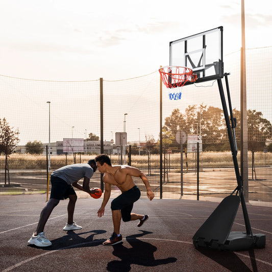 NONE Portable Adjustable Basketball Hoop System With LED Lights