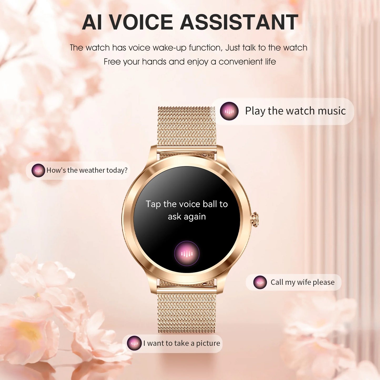 INNOFOVO Women's Smart Watch Fitness Tracker With Wireless Calling