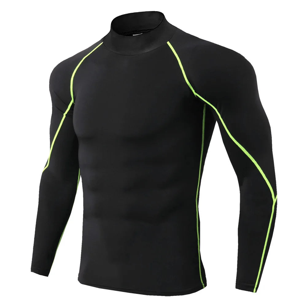 Men Quick Dry Sport T Shirt Long Sleeve Compression Top
