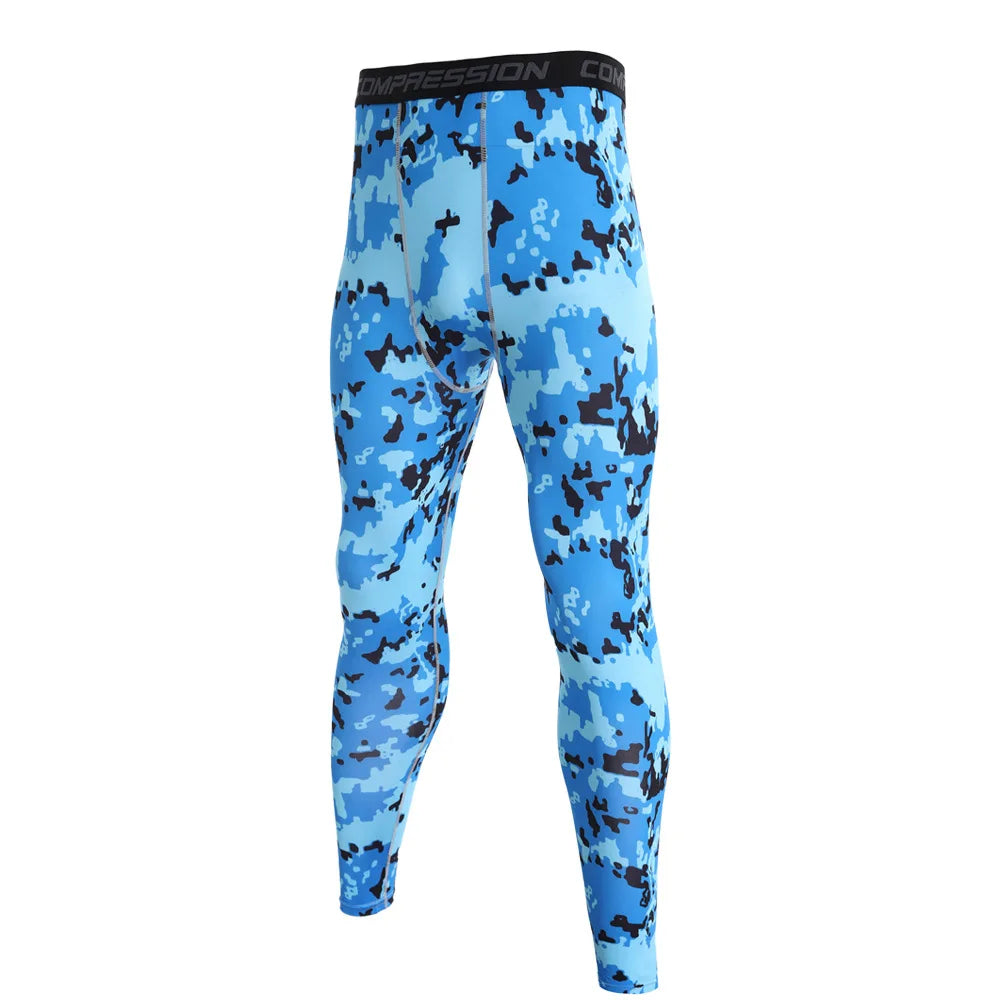 Men Camouflage Running Leggings Quick Dry Training Tights