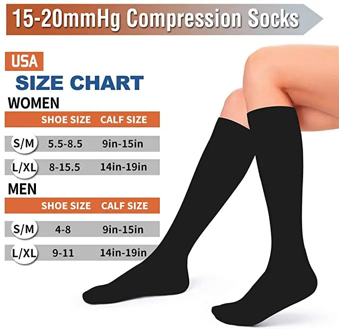 Compression Socks for Travel and Sports with Daily Support