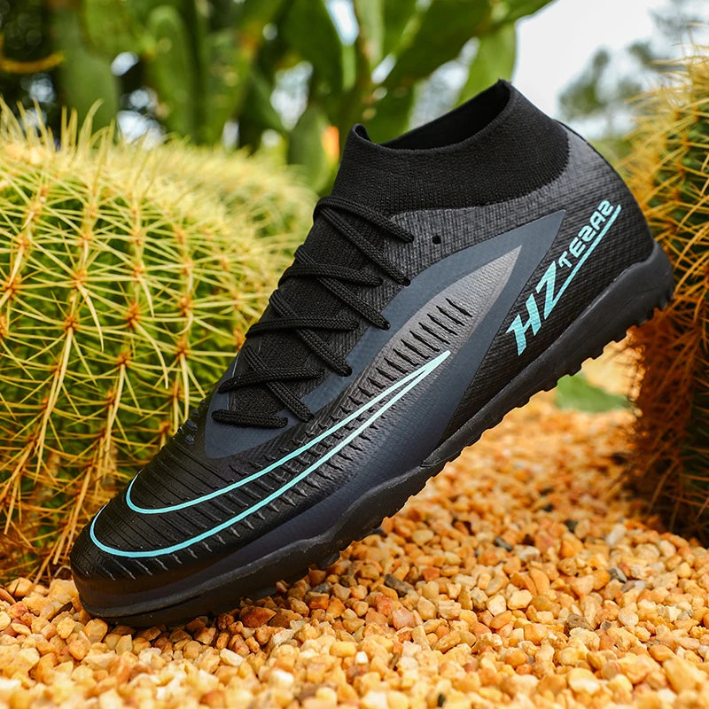 Qztzx Men's Soccer Shoes Breathable Cleats for Outdoor Play