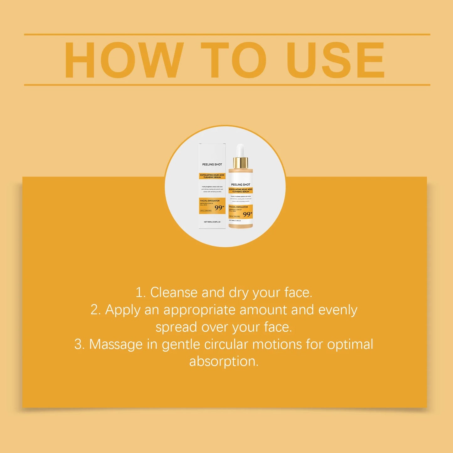 OUHOE Kojic Acid Turmeric Serum Brightening Facial Care