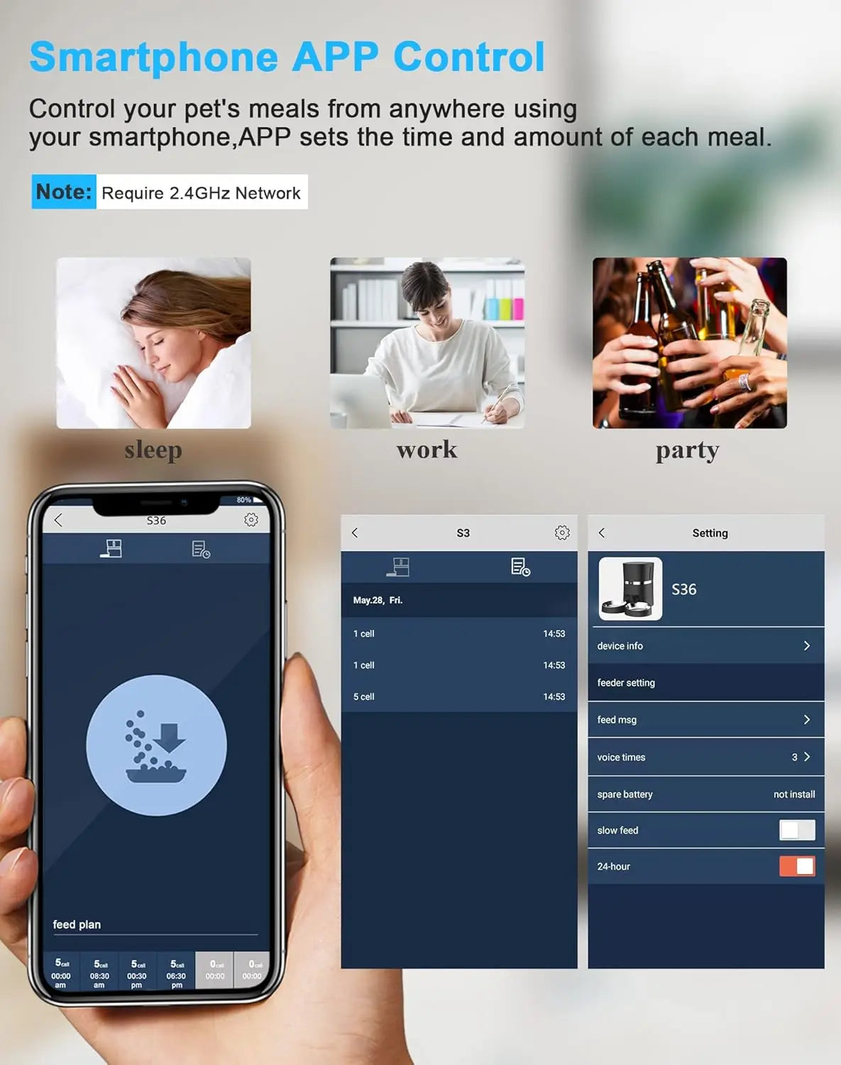 WiFi Automatic Pet Feeder With App Control And Dual Bowls