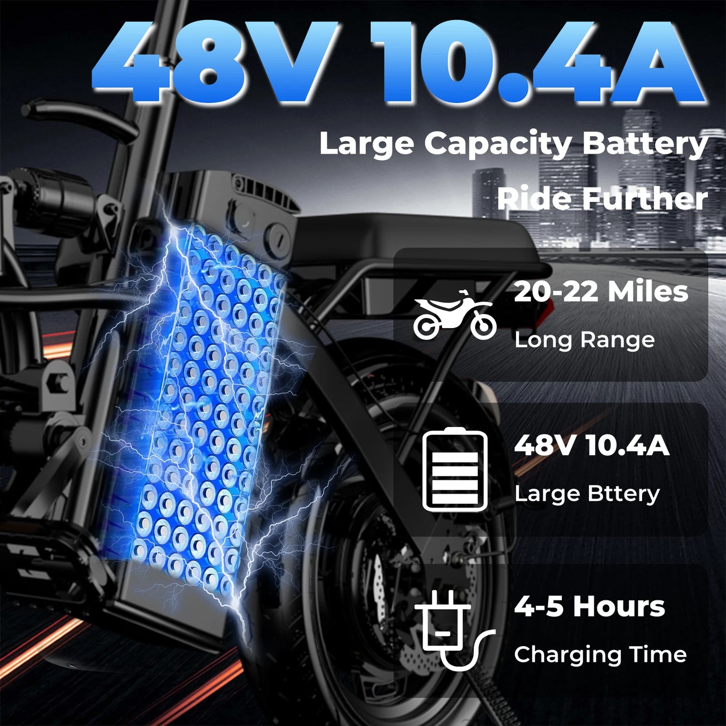LELEKUAIC 500W Folding Electric Bike With Removable Battery